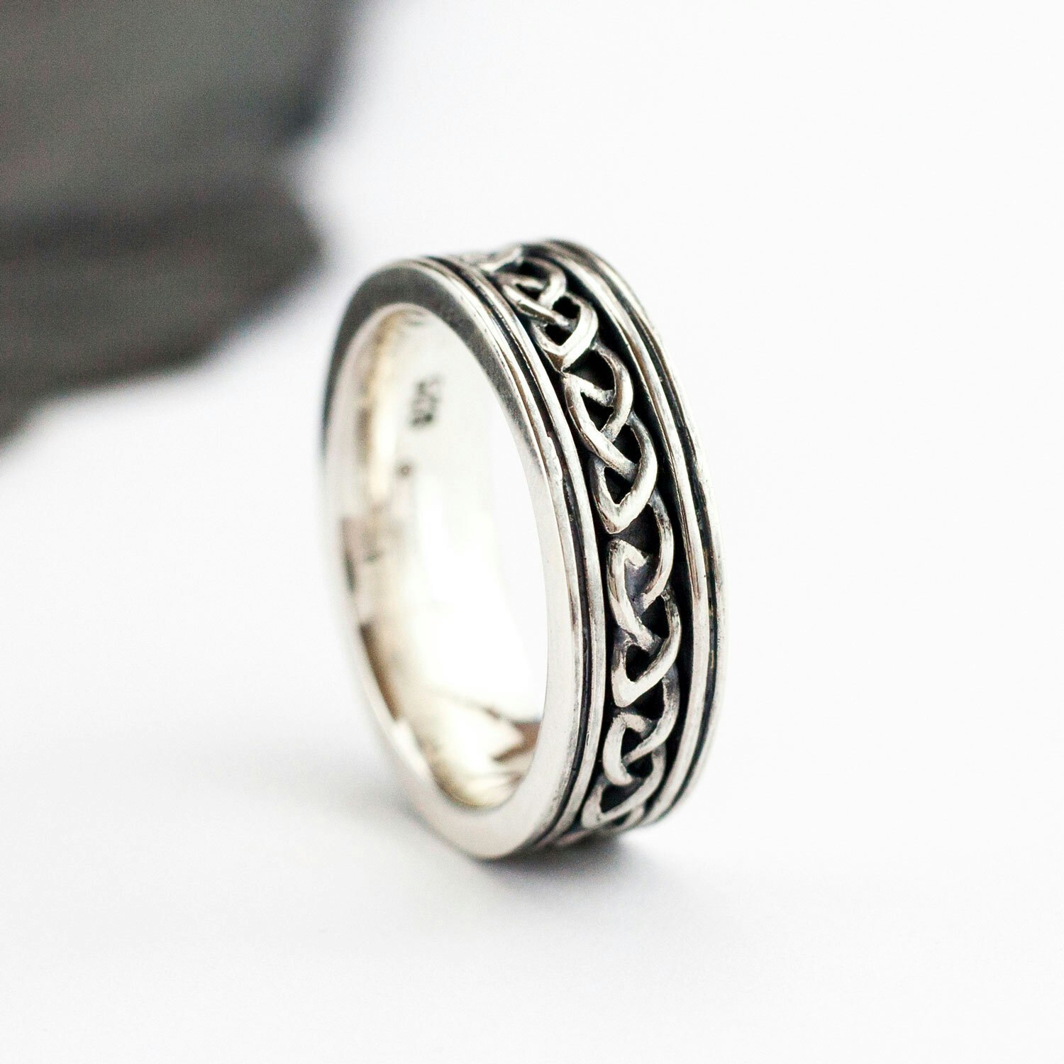 925 Sterling Silver Heavy Weight Plain Ring